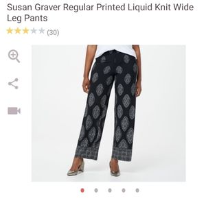 Susan Graver Liquid Knit 2x Wide Leg Pants